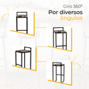 Ver imagem 5 de Kit 6 Banqueta Quadrada Preta para Balcão Ilha Cozinha Gourmet Bancada Piscina Bares Àrea de Lazer