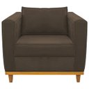 Ver imagem 3 de Poltrona Decorativa Europa Suede Doce Sonho Móveis - Marrom