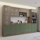 Ver imagem 1 de Armário de Cozinha Modulada Completa Reta 8 Peças 3,20m 288 Botanic Kappesberg