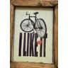 Quadro Decorativo Bike em Madeira de Pinus - 1