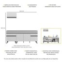 Ver imagem 5 de Armário De Cozinha Compacta Veneza Multimóveis Mp2074.964 Branco