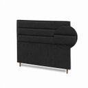 Ver imagem 5 de Cabeceira para Cama Casal Queen Estofada 1,58 Mts Iza Vilajo: Suede Preto
