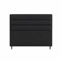 Ver imagem 3 de Cabeceira para Cama Casal Queen Estofada 1,58 Mts Iza Vilajo: Suede Preto