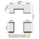 Ver imagem 4 de Armário de Cozinha Compacta 180cm Rustic/Branco Glamy Madesa 12