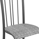 Ver imagem 7 de Kit 6 Cadeiras de Jantar Estofadas Aço Amanda Prata/Preto