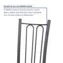 Ver imagem 3 de Kit 6 Cadeiras de Jantar Estofadas Aço Amanda Prata/Preto