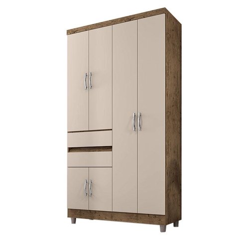 Guarda-Roupa Solteiro 6 Portas 2 Gavetas 2260 Demolição/Baunilha - Araplac