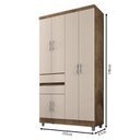 Ver imagem 3 de Guarda-Roupa Solteiro 6 Portas 2 Gavetas 2260 Demolição/Baunilha - Araplac