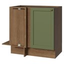 Ver imagem 1 de Balcão de Canto 1 Porta (sem Tampo) Rustic/Verde Vik Madesa