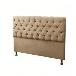 Conjunto Cabeceira com Calçadeira Baú Casal 140cm Bege - 2
