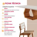 Ver imagem 6 de Sala de Jantar Mesa Ane 220cm Tampo Laqueado com Vidro Canto Moeda com 8 Cadeiras Eva Premium