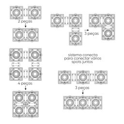 Spot Embutir Slim Frame Branco Ya002 Bella + LED AR70 ST2729 - 6