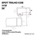 Ver imagem 3 de Luminária Spot Led Trilho 20w Preto Frio 6000k
