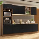 Ver imagem 1 de Armário de Cozinha Completa 310cm Rustic/Preto Agata Madesa 02