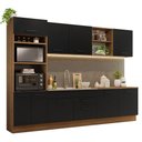 Ver imagem 3 de Armário de Cozinha Completa 310cm Rustic/Preto Agata Madesa 02