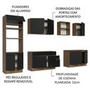 Ver imagem 5 de Armário de Cozinha Completa 310cm Rustic/Preto Agata Madesa 02