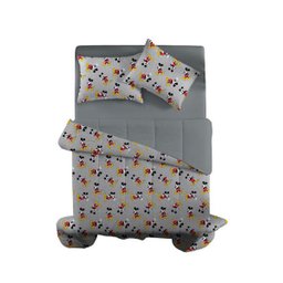 Edredom Casal Doce Vida Disney Dupla Face - Mickey Classic/Cinza - 1