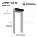 Ver imagem 3 de Porta-geladeira 83 Cm 1 Porta Basculante Branco/preto Agata Madesa