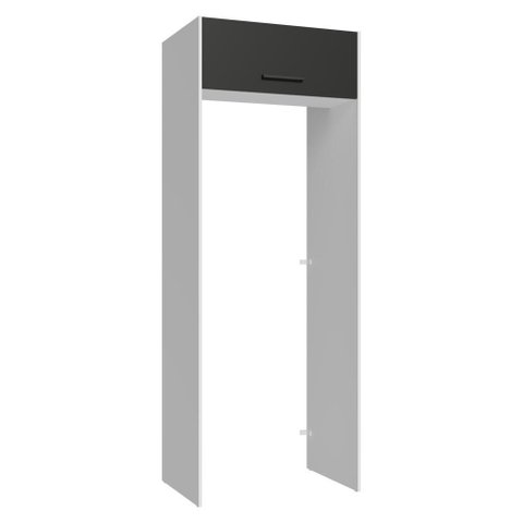 Porta-geladeira 83 Cm 1 Porta Basculante Branco/preto Agata Madesa