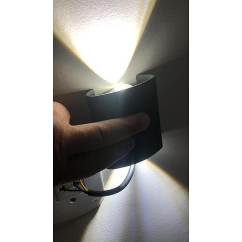 Led Lâmpada de Parede 6w Preta Spot Luz Moderna Decoração Casa