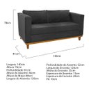 Ver imagem 4 de Kit Sofá 2 Lugares e 2 Poltronas Europa Linho Chumbo Doce Sonho Móveis
