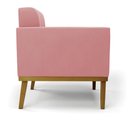 Ver mais imagens de Conjunto 2 Poltronas e 1 Namoradeira Decorativa Karen Pés Fixo em Madeira Castanho Suede Rose G19 -