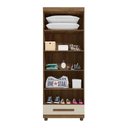 Ver imagem 2 de Guarda Roupa Solteiro Valen 2 Portas de Bater 1 Gaveta MDP MDF Cinamomo Off White RV Móveis