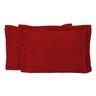 Porta travesseiro Matelado 2 peças - Vermelho - 1
