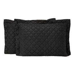 Porta travesseiro Matelado 2 peças - Preto - 1