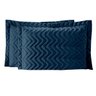 Porta travesseiro Chevron 2 peças - Marinho - 1