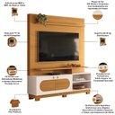 Ver imagem 4 de Estante Painel para TV 60 pol 160cm Mafra B01 Cinamomo Off White - Lyam Decor