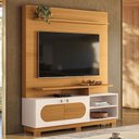 Ver imagem 3 de Estante Painel para TV 60 pol 160cm Mafra B01 Cinamomo Off White - Lyam Decor