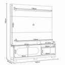 Ver imagem 2 de Estante Painel para TV 60 pol 160cm Mafra B01 Cinamomo Off White - Lyam Decor