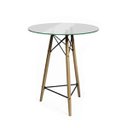 Ver imagem 4 de Mesa Bistrô Eames Eiffel Vidro com 2 Banquetas Rosas de Madeira