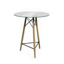 Ver imagem 4 de Mesa Bistrô Eames Eiffel Vidro com 2 Banquetas Amarelas de Madeira