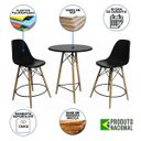 Ver imagem 2 de Mesa Bistrô Eames Eiffel Preta com 2 Banquetas Pretas de Madeira
