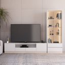 Ver imagem 1 de Estante para TV e Home Theater até 84 Polegadas com LED 100% MDF 270CMX200CM Liz Yescasa