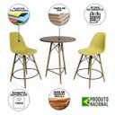Ver imagem 2 de Mesa Bistrô Eames Eiffel Amêndoa com 2 Banquetas Amarelas de Madeira