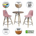Ver imagem 2 de Mesa Bistrô Eames Eiffel Amêndoa com 2 Banquetas Rosas de Madeira