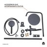 Ducha Chuveiro Modular de Parede Redondo Iaco Pingoo.casa - Preto - 8