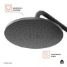 Ducha Chuveiro Modular de Parede Redondo Iaco Pingoo.casa - Preto - 4