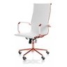 Cadeira de Escritório Giratoria Eames Branca - Alta | Rosé Gold - 1