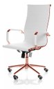 Ver imagem 1 de Cadeira de Escritório Giratoria Eames Branca - Alta | Rosé Gold