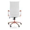 Ver imagem 3 de Cadeira de Escritório Giratoria Eames Branca - Alta | Rosé Gold