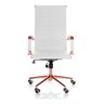 Cadeira de Escritório Giratoria Eames Branca - Alta | Rosé Gold - 3