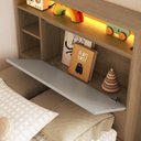 Ver imagem 6 de Cama de Solteiro 93,2 com 3 Gavetas Cabeceira com Organizador e Iluminação em LED Genebra