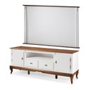 Ver imagem 1 de Conjunto Rack 60503m + Painel 50513 para Sala Pés Luiz Xv 2 Gavetas 2 Portas - Branco/imbuia