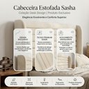 Ver imagem 5 de Cabeceira Estofada para Cama Box Queen Sasha 160cm Moderna Suede Bege Claro - Desk Design