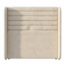 Ver imagem 2 de Cabeceira Estofada para Cama Box Queen Sasha 160cm Moderna Suede Bege Claro - Desk Design