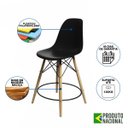 Ver imagem 2 de Kit 2 Banquetas Eames Eiffel de Madeira Assento Preto